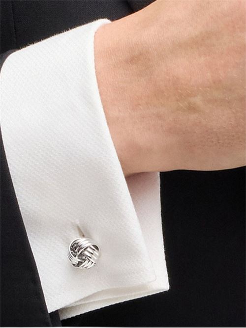 Gemelli in ottone argentati Hugo Boss | 50532330410
